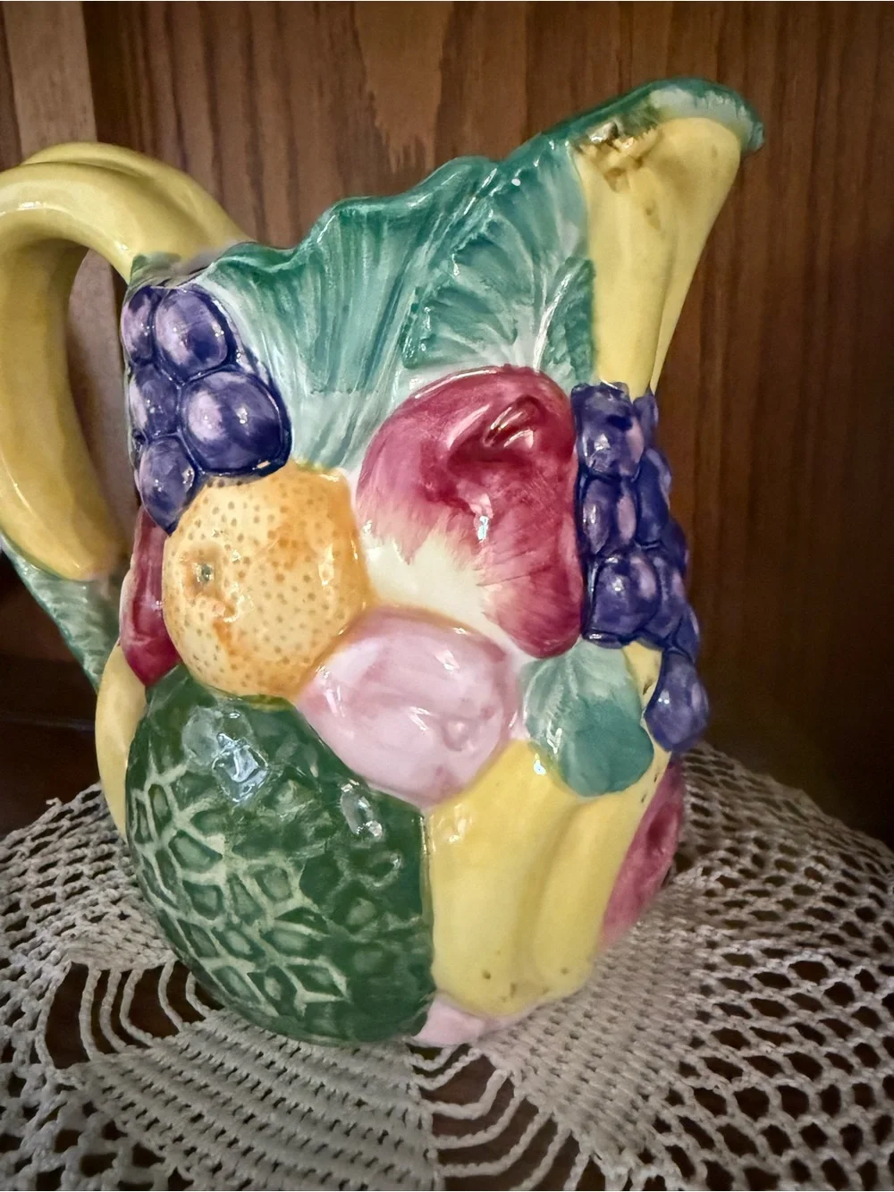 Vintage Takahashi San Francisco hand painted ceramic pitcher/ vase
